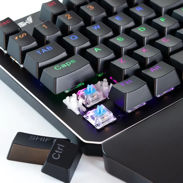 Rush RK77 Siege Full Mekanik Mavi Switch RGB Oyuncu Klavyesi - Görsel 4